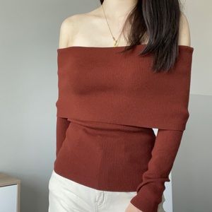 ARITZIA Wildfred Croquis off-shoulder sweater